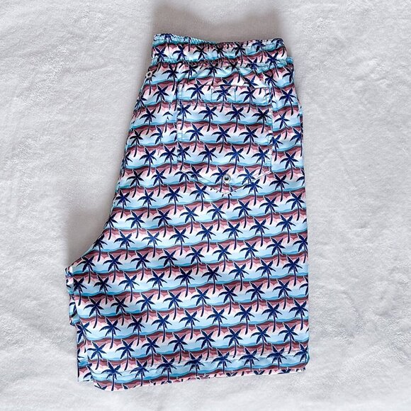 ⭐️⭐️SOLD⭐️⭐️ Men's Lands' End Swim Trunks | Palm Tree Print | Size Large - Picture 3 of 13